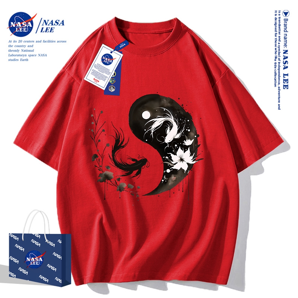 Nasa Khớp Ngắn Tay Nam Nữ Xu Hướng Thời Trang Mùa Hè 2024 Phong Cách Mới Rời Cặp Đôi Nửa Tay