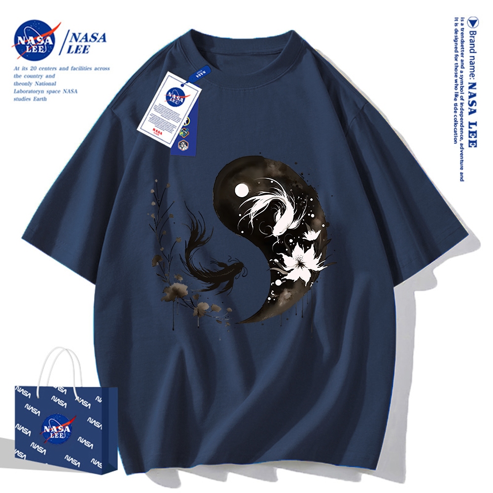 Nasa Khớp Ngắn Tay Nam Nữ Xu Hướng Thời Trang Mùa Hè 2024 Phong Cách Mới Rời Cặp Đôi Nửa Tay