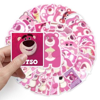 Bộ 50 Disney Dâu Gấu Lotso Miếng Dán Graffiti Hành Lý Laptop Đàn Guitar Quà Tặng Miếng Dán Chống Thấm Nước