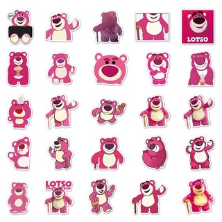 Bộ 50 Disney Dâu Gấu Lotso Miếng Dán Graffiti Hành Lý Laptop Đàn Guitar Quà Tặng Miếng Dán Chống Thấm Nước