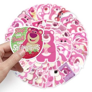 Bộ 50 Disney Dâu Gấu Lotso Miếng Dán Graffiti Hành Lý Laptop Đàn Guitar Quà Tặng Miếng Dán Chống Thấm Nước