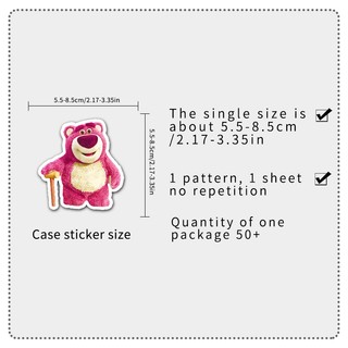Bộ 50 Disney Dâu Gấu Lotso Miếng Dán Graffiti Hành Lý Laptop Đàn Guitar Quà Tặng Miếng Dán Chống Thấm Nước