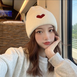 Mũ dệt kim ấm áp mùa thu đông dành cho nữ Mũ len thêu thời trang Cặp đôi Beanies