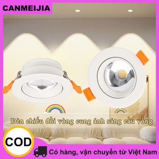 Đèn LED âm trần CANMEIJIA 3 màu 65MM-85MM Đèn trần lỗ 5W 7W 10W 12W cho triển lãm siêu thị Phòng khách Phòng ngủ