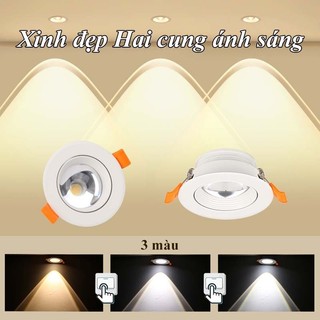 Đèn LED âm trần CANMEIJIA 3 màu 65MM-85MM Đèn trần lỗ 5W 7W 10W 12W cho triển lãm siêu thị Phòng khách Phòng ngủ