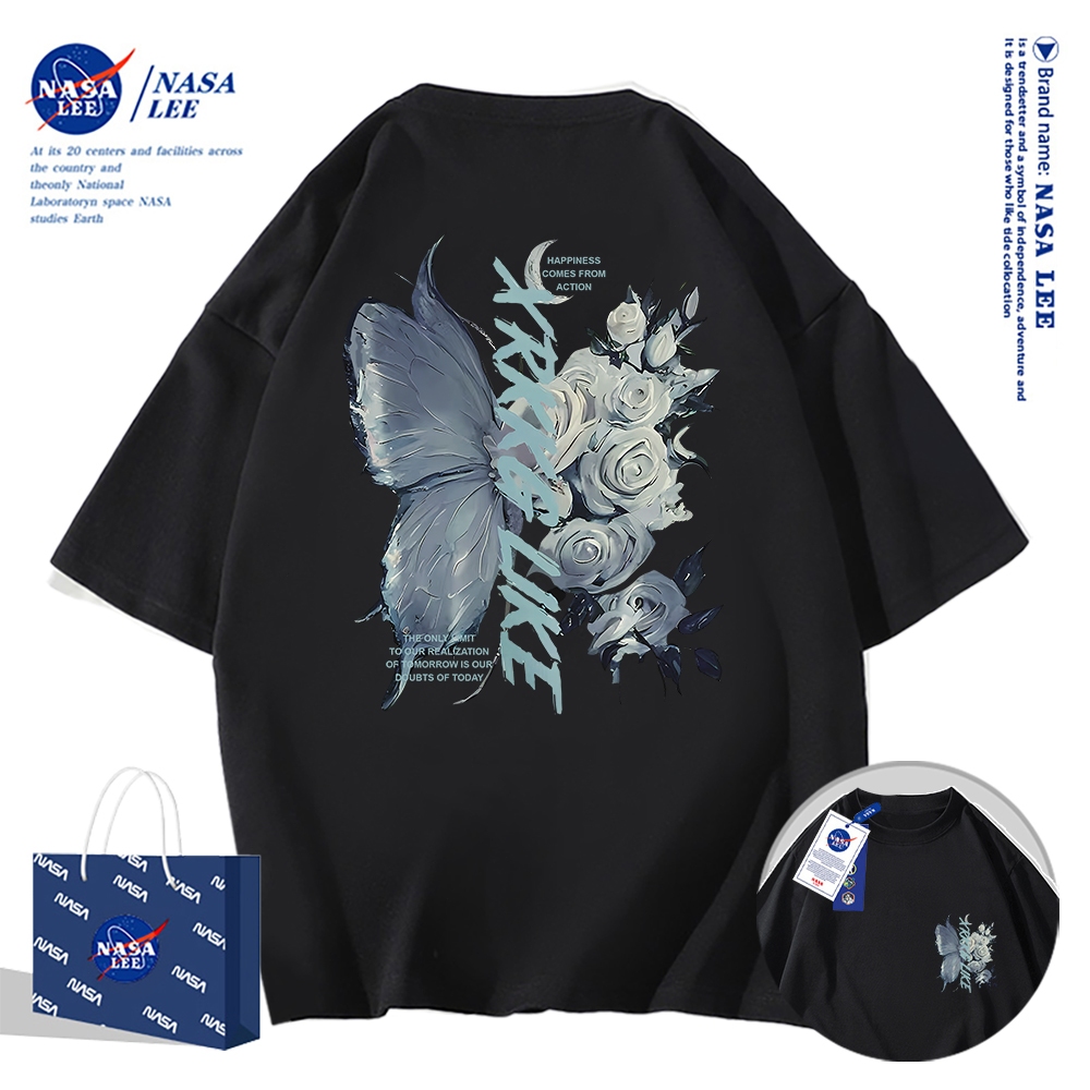 Nasa Khớp Ngắn Tay Nam Nữ Xu Hướng Thời Trang Mùa Hè 2024 Phong Cách Mới Rời Cặp Đôi Nửa Tay