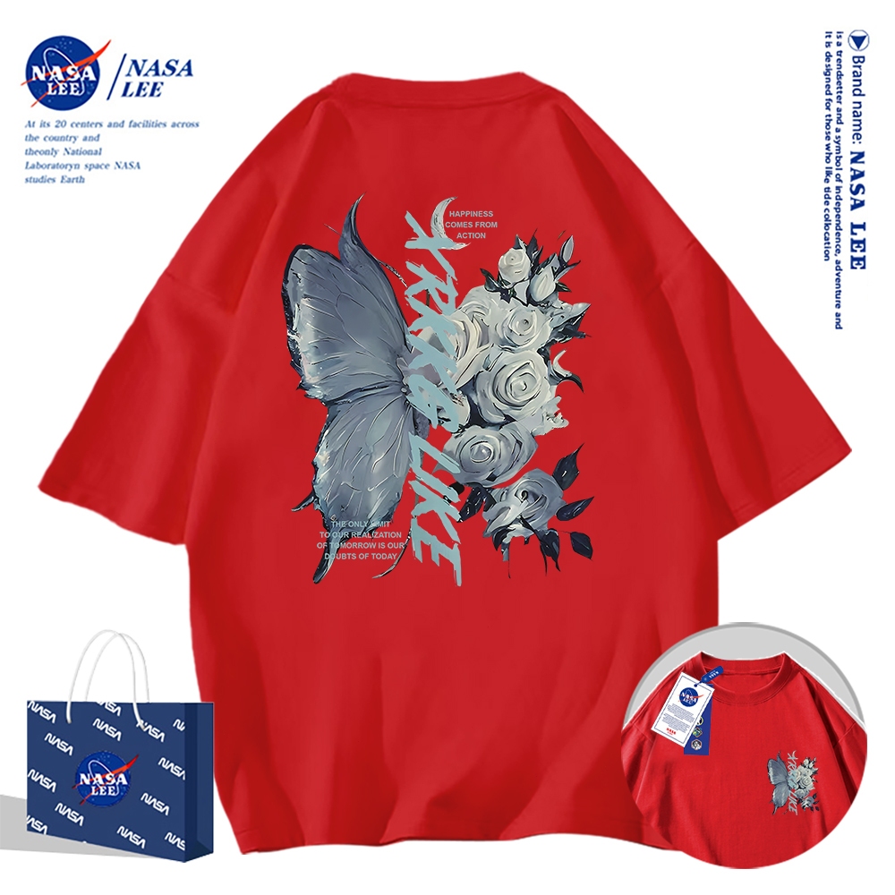 Nasa Khớp Ngắn Tay Nam Nữ Xu Hướng Thời Trang Mùa Hè 2024 Phong Cách Mới Rời Cặp Đôi Nửa Tay