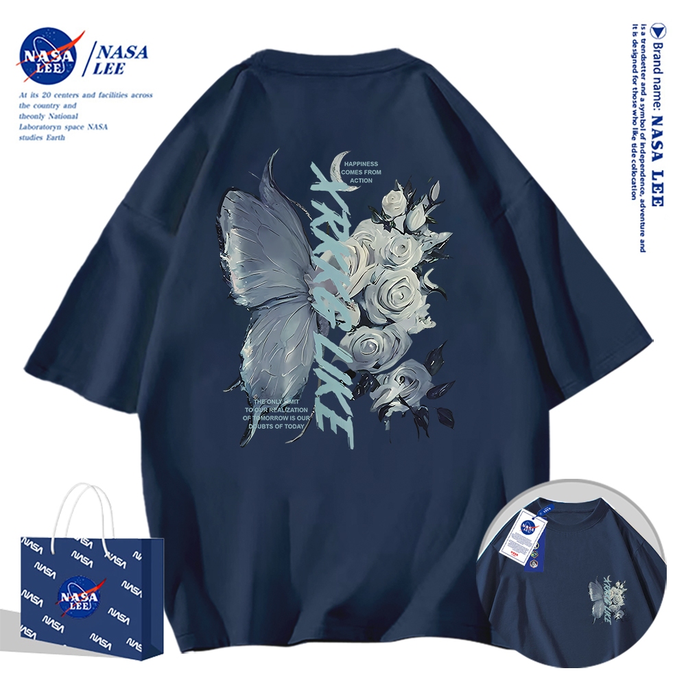 Nasa Khớp Ngắn Tay Nam Nữ Xu Hướng Thời Trang Mùa Hè 2024 Phong Cách Mới Rời Cặp Đôi Nửa Tay