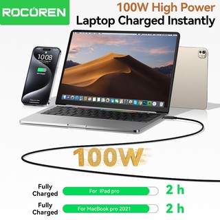 Rocoren 240W USB Loại C Sang USB C PD QC 3.0 5A Sạc Nhanh USBC Dây Cho iPhone 17 16 Pro Max Air Android Điện Thoại Laptop