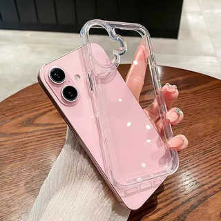 Ốp Điện Thoại Vỏ Cứng Acrylic Chống Sốc Trong Suốt Pha Lê Nút Độc Lập Vỏ Điện Thoại Cho iPhone 16 Pro Max 15 14 13 12 11 Pro Max