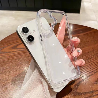 Ốp Điện Thoại Vỏ Cứng Acrylic Chống Sốc Trong Suốt Pha Lê Nút Độc Lập Vỏ Điện Thoại Cho iPhone 16 Pro Max 15 14 13 12 11 Pro Max