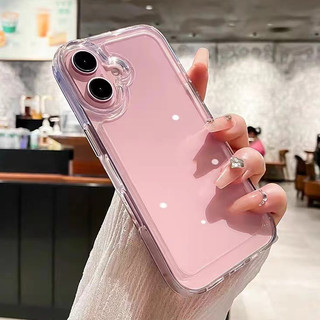 Ốp Điện Thoại Vỏ Cứng Acrylic Chống Sốc Trong Suốt Pha Lê Nút Độc Lập Vỏ Điện Thoại Cho iPhone 16 Pro Max 15 14 13 12 11 Pro Max