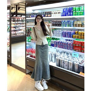 ZHELIHANGFEI polo Ve Áo Dệt Kim Hàng Đầu Nữ Thiết Kế Niche Nút Cardigan Dài Tay Đáy Áo Sơ Mi Áo Len