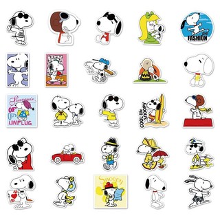 Bộ 50 Hoạt Hình Snoopy Miếng Dán Graffiti Cốc Nước Hành Lý Laptop Kid DIY Miếng Dán Chống Thấm Nước