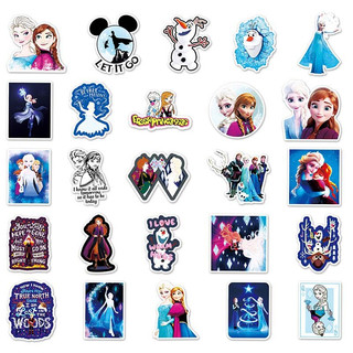 Bộ 50 Disney Frozen Anna Elsa Phim Dán Laptop Xe Máy Dễ Thương Kawaii Hoạt Hình Miếng Dán Đồ Chơi
