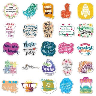 100 Chiếc Động Lực Cụm Từ Miếng Dán Truyền Cảm Hứng Trích Dẫn Graffiti Laptop DIY Miếng Dán Chống Thấm Nước