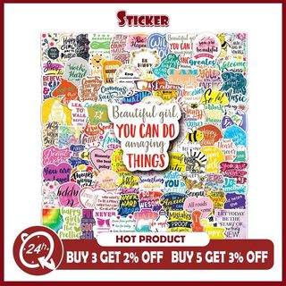 100 Chiếc Động Lực Cụm Từ Miếng Dán Truyền Cảm Hứng Trích Dẫn Graffiti Laptop DIY Miếng Dán Chống Thấm Nước