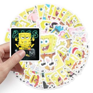 60 Chiếc Hoạt Hình SpongeBob Miếng Dán Hoạt Hình Kawaii Laptop Điện Thoại Guitar Ván Trượt Trang Trí Miếng Dán