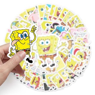 60 Chiếc Hoạt Hình SpongeBob Miếng Dán Hoạt Hình Kawaii Laptop Điện Thoại Guitar Ván Trượt Trang Trí Miếng Dán