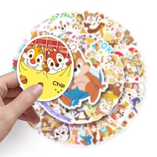 Bộ 50 Disney Hoạt Hình Chip 'n' Dale Miếng Dán Laptop Hành Lý Chai Nước Trang Trí Hoạt Hình Miếng Dán