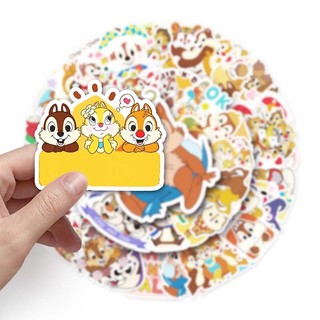 Bộ 50 Disney Hoạt Hình Chip 'n' Dale Miếng Dán Laptop Hành Lý Chai Nước Trang Trí Hoạt Hình Miếng Dán