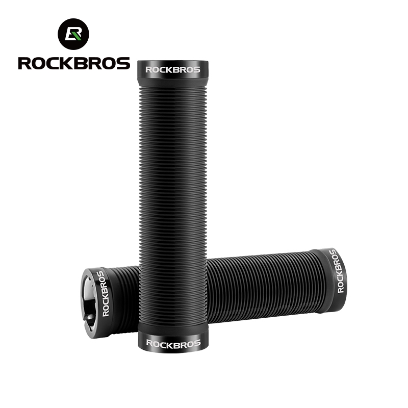 Rockbros Khóa Song Phương Chống Trơn Trượt Chống Sốc Tay Cầm Cao Su Thoải Mái Tay Cầm MTB Xe Đạp Đường Bộ Phụ Kiện Đi Xe Đạp
