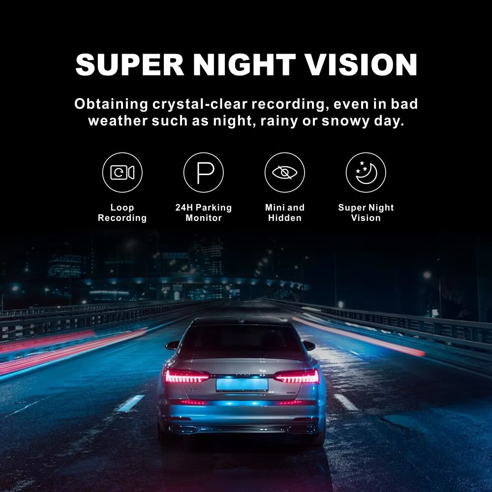 Ảnh Ekleva WiFi Xe Dashcam HD 1080P Cam Hộp Đen 3 Kênh Dvr Với WiFi Đỗ Xe Video Đảo Chiều Hình Ảnh Camera Ô Tô Đầu Ghi Video 3
