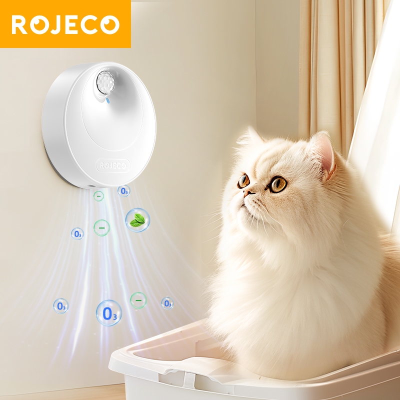 Rojeco Máy Lọc Mùi Mèo Thông Minh Cho Mèo Hộp Khử Mùi Cho Thú Cưng Vệ Sinh Máy Lọc Không Khí Chó Mèo Litter Khử Mùi