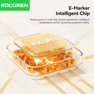 Rocoren 240W Đèn thở sạc nhanh 4 trong 1 Silicone lỏng Cáp dữ liệu hợp kim nhôm đa chức năng Thích hợp cho tất cả các điện thoại Laptop