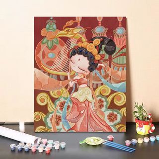 MOZI✨40 * 50cm / 30 * 40cm cổ xưa Cổ Tự tranh tô màu theo số bộ tô màu theo số tranh số hóa tranh sơn dầu số hoá sơn acrylic Làm Kỹ Thuật Số Tranh Sơn Dầu Sơn Màu Tranh Làm Đầy Tranh Vẽ Tay Acrylic Tranh Vẽ Tay Tranh Trang Trí Tranh Sơn Dầu