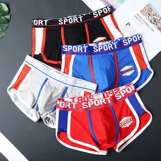 Quần Lót Nam Thể Thao Thoáng Khí Boxer Cotton Kích Thước Lớn Phong Cách Mới Gợi Cảm Hợp Thời Trang Nam Gợi Cảm Phiên Bản Hàn Quốc Boxer Quần Short