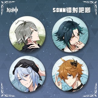 Genshin Tác Động Xiao Alhaitham Kamisato Ayato Diluc Trò Chơi Huy Hiệu Nút Thổ Cẩm Chân Cosplay Bộ Sưu Tập Đồ Chơi Túi Trang Trí Quà Tặng