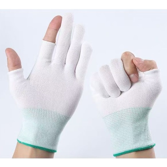Găng Tay Nylon Nam Nữ Màu Hoa Chống Trơn Trượt Chống Mài Mòn Thoáng Khí Mỏng Lao Động Prote