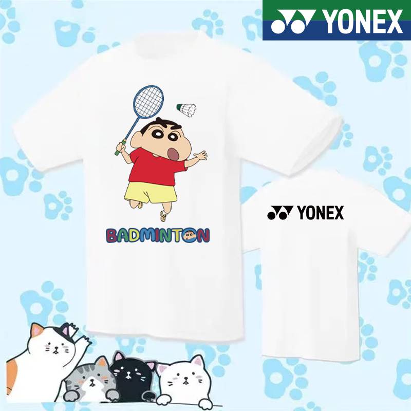 Áo Sơ Mi Yonex 2024 Mới Cầu Lông Áo Sơ Mi Nam Nữ Trường Thi Đấu Bóng Bàn Nhanh Khô Tay Ngắn Thể Thao Chạy Top