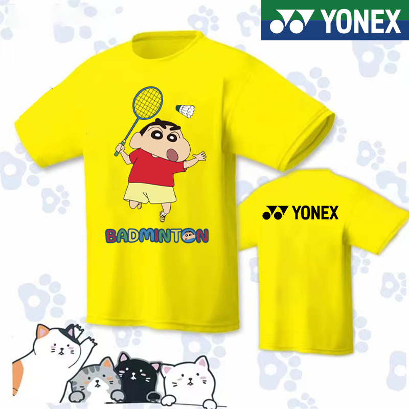Áo Sơ Mi Yonex 2024 Mới Cầu Lông Áo Sơ Mi Nam Nữ Trường Thi Đấu Bóng Bàn Nhanh Khô Tay Ngắn Thể Thao Chạy Top