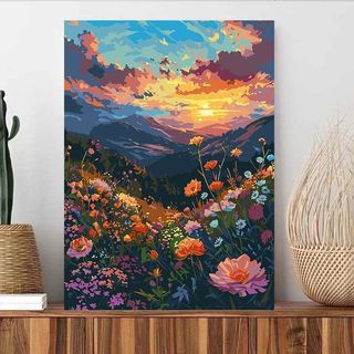 MOZI✨40 * 50cm / 30 * 40cm Và hoa tranh tô màu theo số tranh số hóa bộ tô màu theo số Hoa hồng tự làm Tranh sơn dầu kỹ thuật số Tranh tay Tranh vẽ tay Quà tặng sinh nhật Tranh tô màu Tranh làm đầy Tranh Acrylic Tranh trang trí Quà tặng sáng tạo