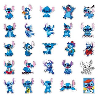 Bộ 50 Phim Hoạt Hình Disney Hoạt Hình Stitch Chống Thấm Nước Notebook Miếng Dán Trẻ Em Quà Tặng Sinh Nhật