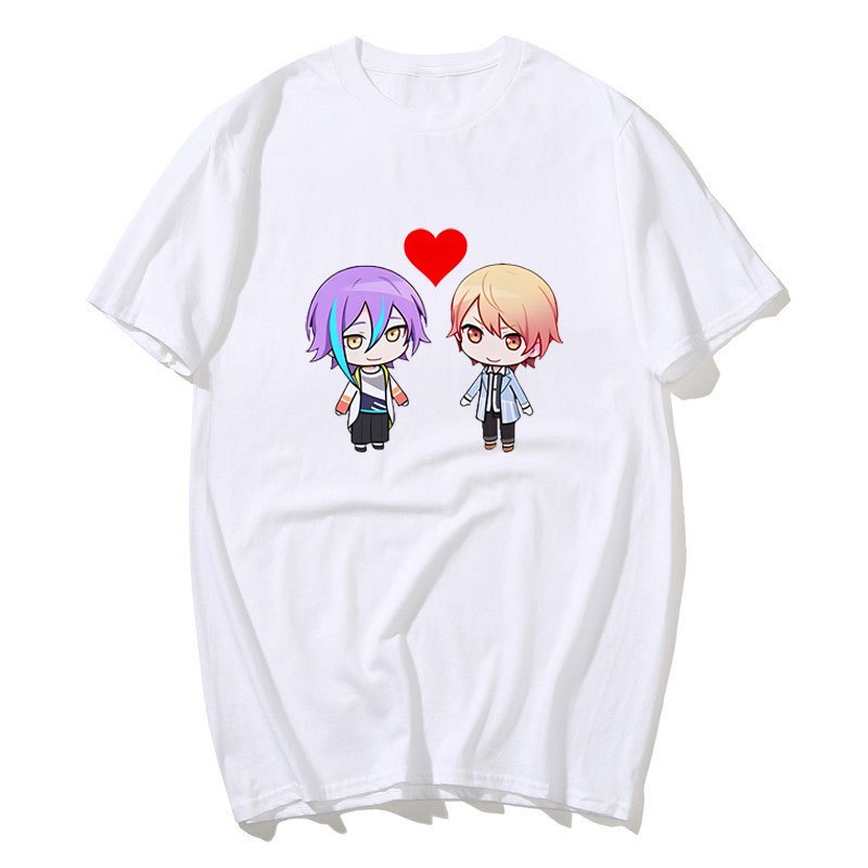 Hoạt Hình Ruikasa Áo Kawaii Anime Nam / Nữ Áo Thun Ngộ nghĩnh Manga Quần Áo Unisex Chất Lượng Cao Cotton Tee Vintage Đồ Họa Áo