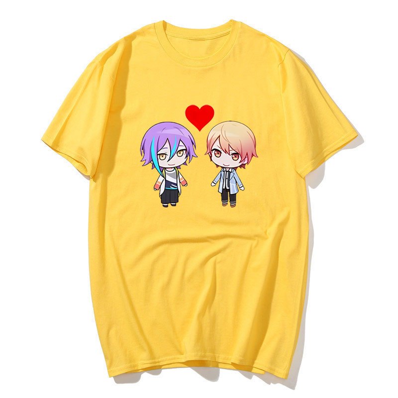 Hoạt Hình Ruikasa Áo Kawaii Anime Nam / Nữ Áo Thun Ngộ nghĩnh Manga Quần Áo Unisex Chất Lượng Cao Cotton Tee Vintage Đồ Họa Áo