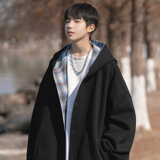 Áo khoác có mũ trùm đầu nam ESEA Nhật Bản phong cách Harajuku mát mẻ và mát mẻ mùa xuân thu áo cardigan có mũ trùm đầu thông thường