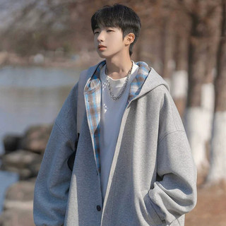 Áo khoác có mũ trùm đầu nam ESEA Nhật Bản phong cách Harajuku mát mẻ và mát mẻ mùa xuân thu áo cardigan có mũ trùm đầu thông thường