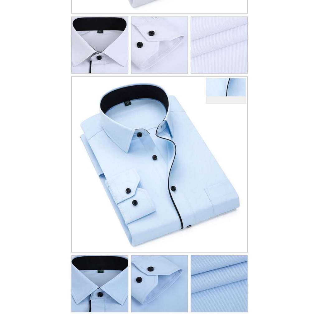 Áo Sơ Mi Nam Cotton Chính Thức Áo Sơ Mi Công Sở Dài Tay Áo Sơ Mi Trơn Công Sở Áo Sơ Mi