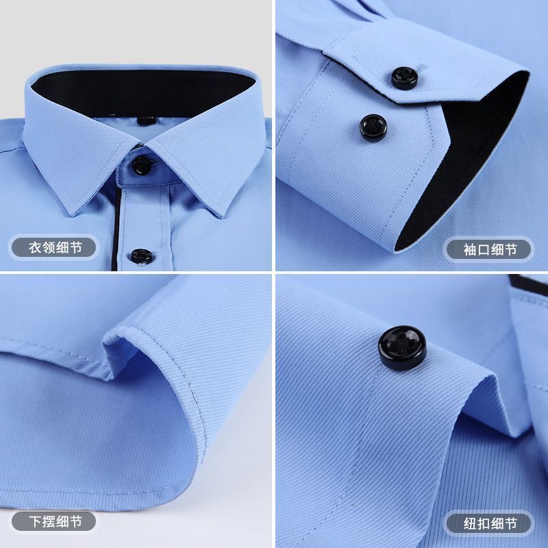 Áo Sơ Mi Nam Cotton Chính Thức Áo Sơ Mi Công Sở Dài Tay Áo Sơ Mi Trơn Công Sở Áo Sơ Mi