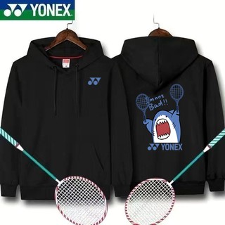 Áo Hoodie Tennis cầu lông Yonex Thu đông Áo thun dài tay mới dành cho nam và nữ Áo thể thao thoáng khí và thoải mái