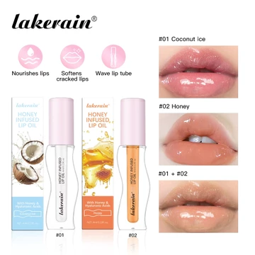Dầu dưỡng môi có màu Lakerain, dưỡng ẩm, tẩy tế bào chết, giúp môi căng mọng, mịn màng, 6 màu tùy chọn 8ml