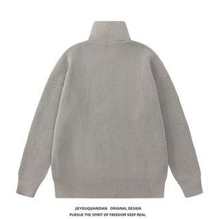 Áo len dệt kim nam GKSSS, áo len cardigan cổ đứng in chữ cổ điển kiểu Mỹ