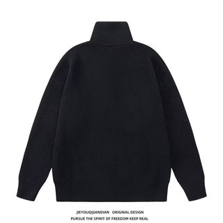 Áo len dệt kim nam GKSSS, áo len cardigan cổ đứng in chữ cổ điển kiểu Mỹ
