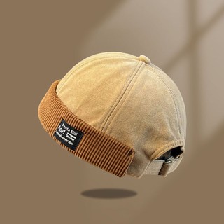 Nhật Bản Corduroy Vintage Mũ Da Dưa Nam Thu Đông Hip-hop Street Cap Nữ Đa Năng Chủ Nhà Mũ