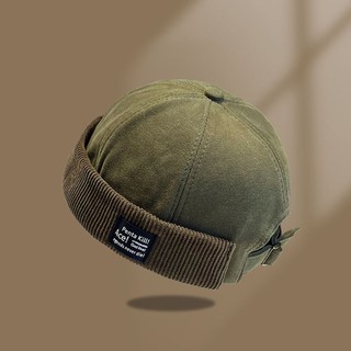 Nhật Bản Corduroy Vintage Mũ Da Dưa Nam Thu Đông Hip-hop Street Cap Nữ Đa Năng Chủ Nhà Mũ