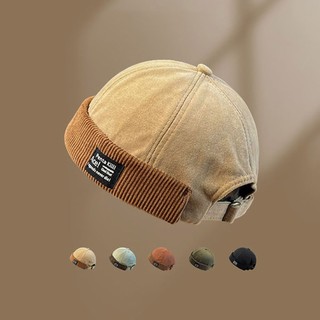 Nhật Bản Corduroy Vintage Mũ Da Dưa Nam Thu Đông Hip-hop Street Cap Nữ Đa Năng Chủ Nhà Mũ